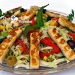 hellim peynirli salata